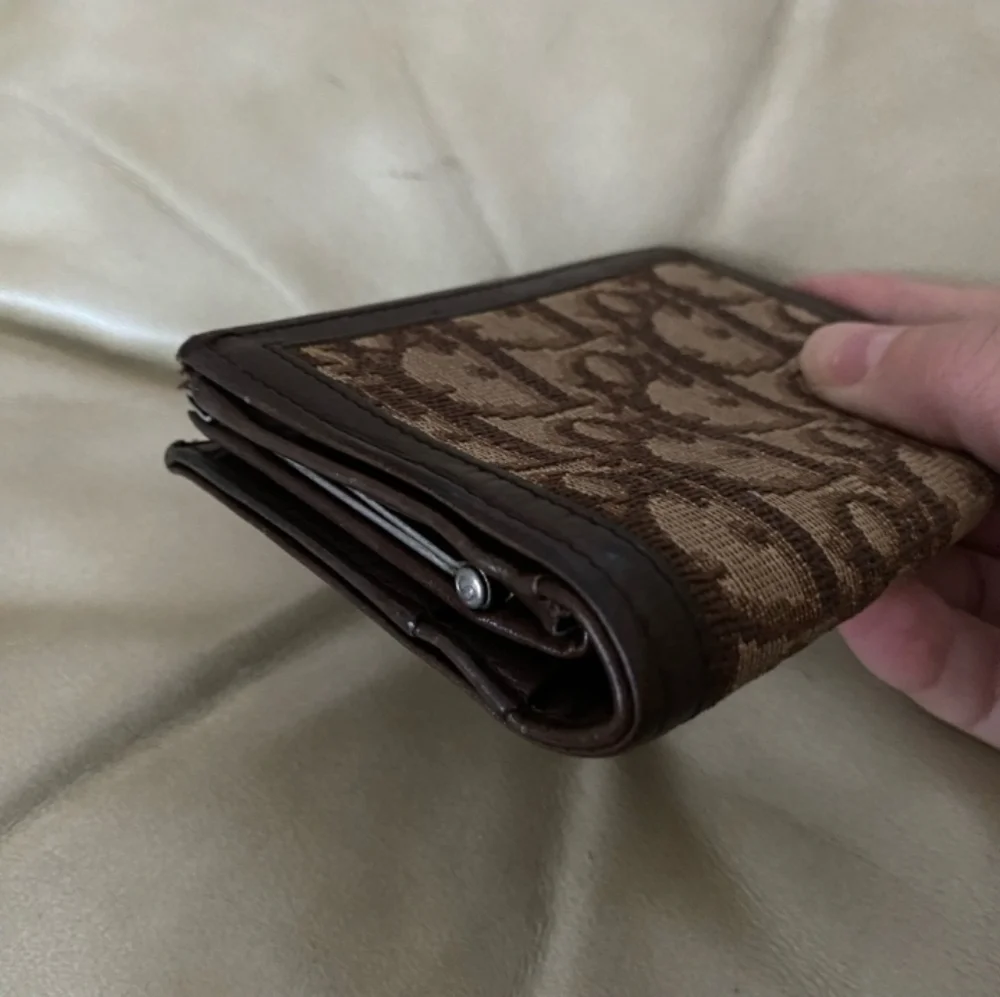 Authentic (COA) Vintage Christian Dior Trotter Wallet Kiss Lock with Dust Bag